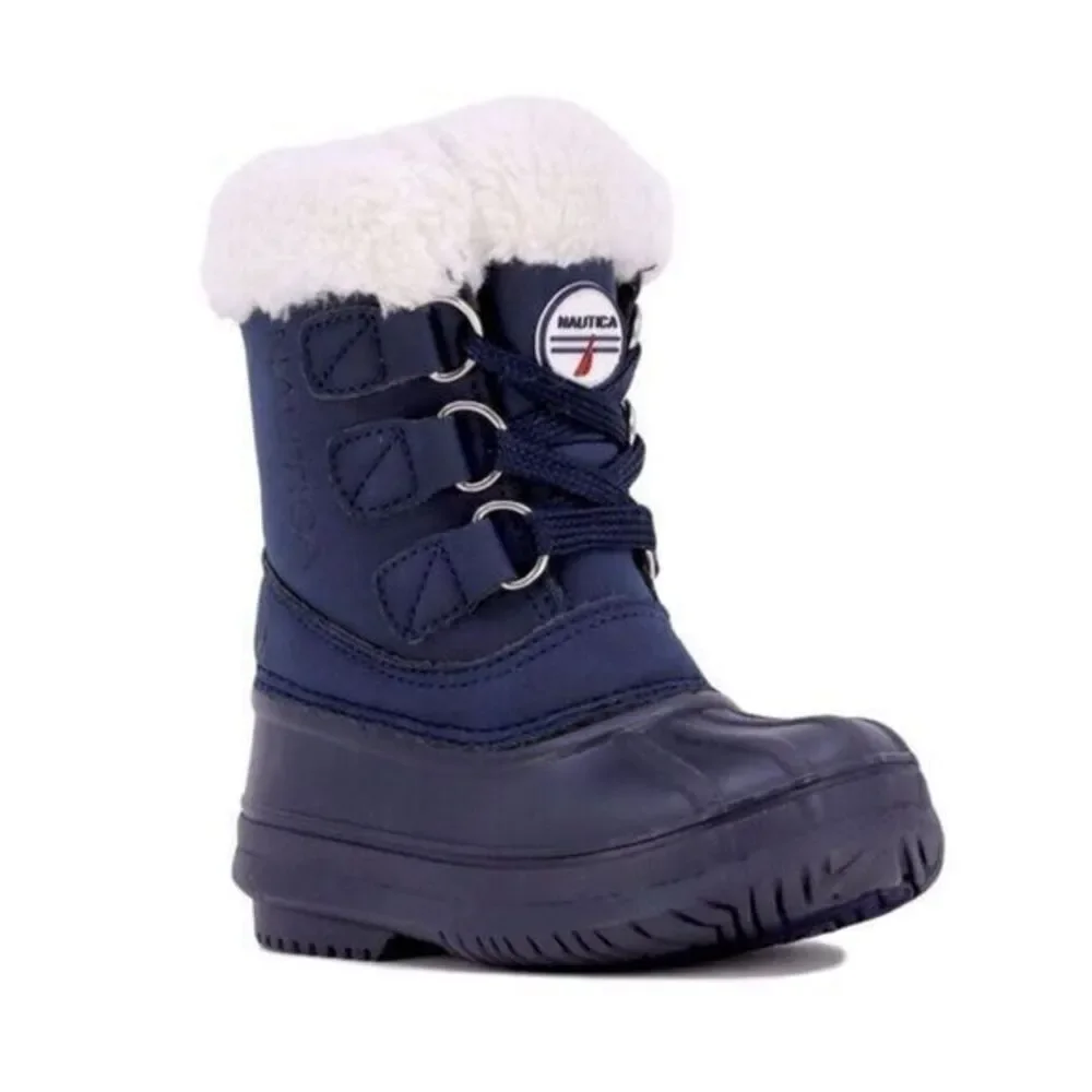 Nautica Kids Baby Boys Duck Boots Kids Waterproof Rain Snow Size 5 NEW # box 885